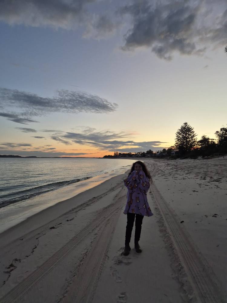 A walk along the beach at sunset